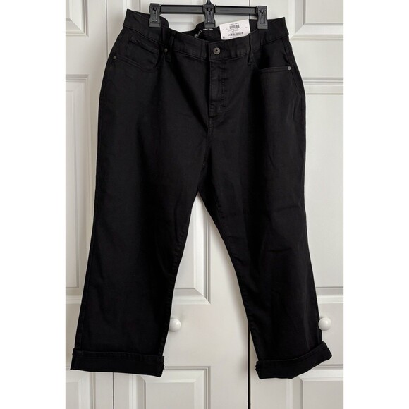 STYLE & CO WMEN'S PANTS CURVY CAPRI BLACK PLUS SIZE 18W/ 20W SLIMMING POCKET - Picture 2 of 11